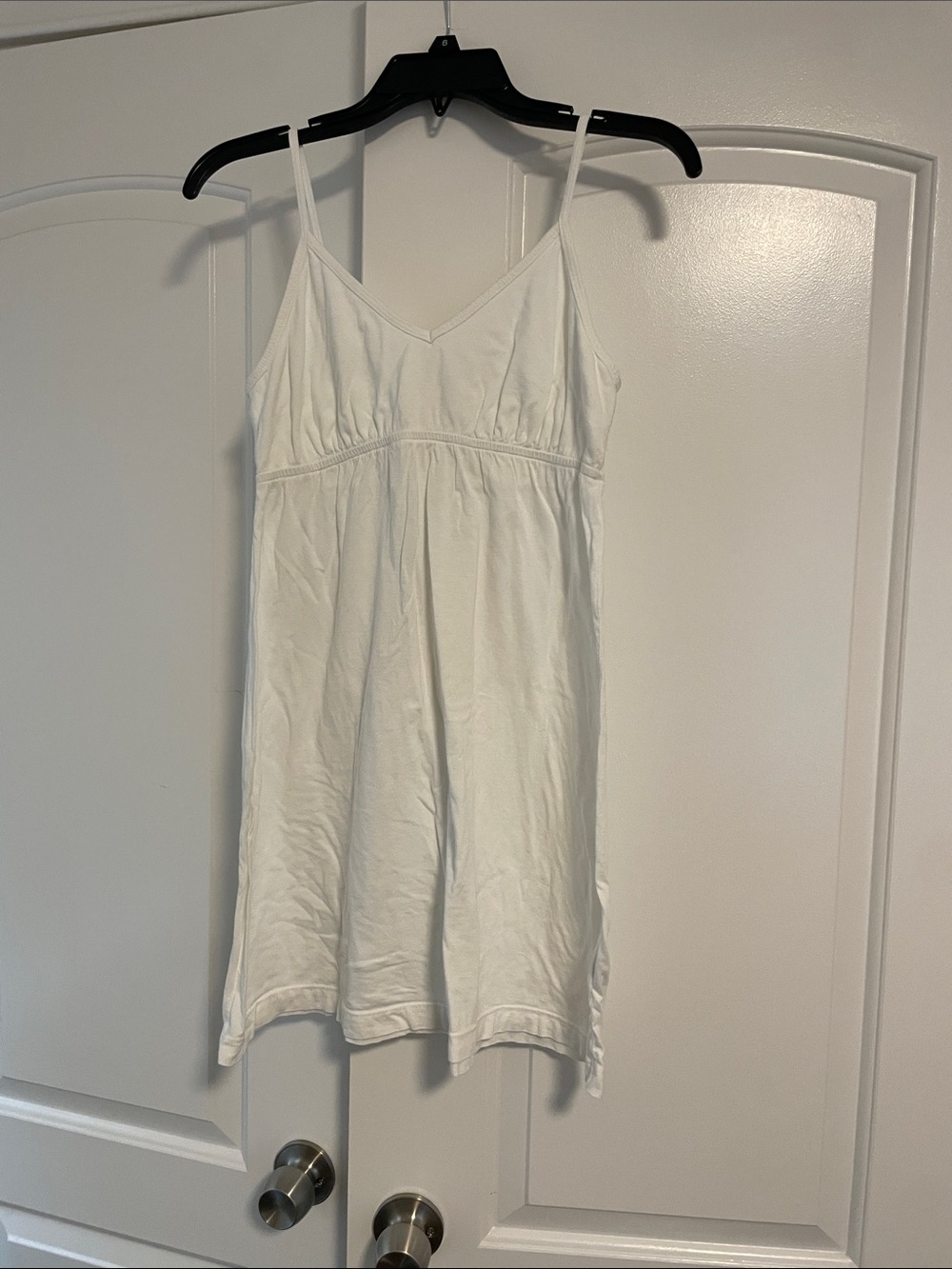 Hard Tail White V- neck mini beach cover up  with Red Star Logo